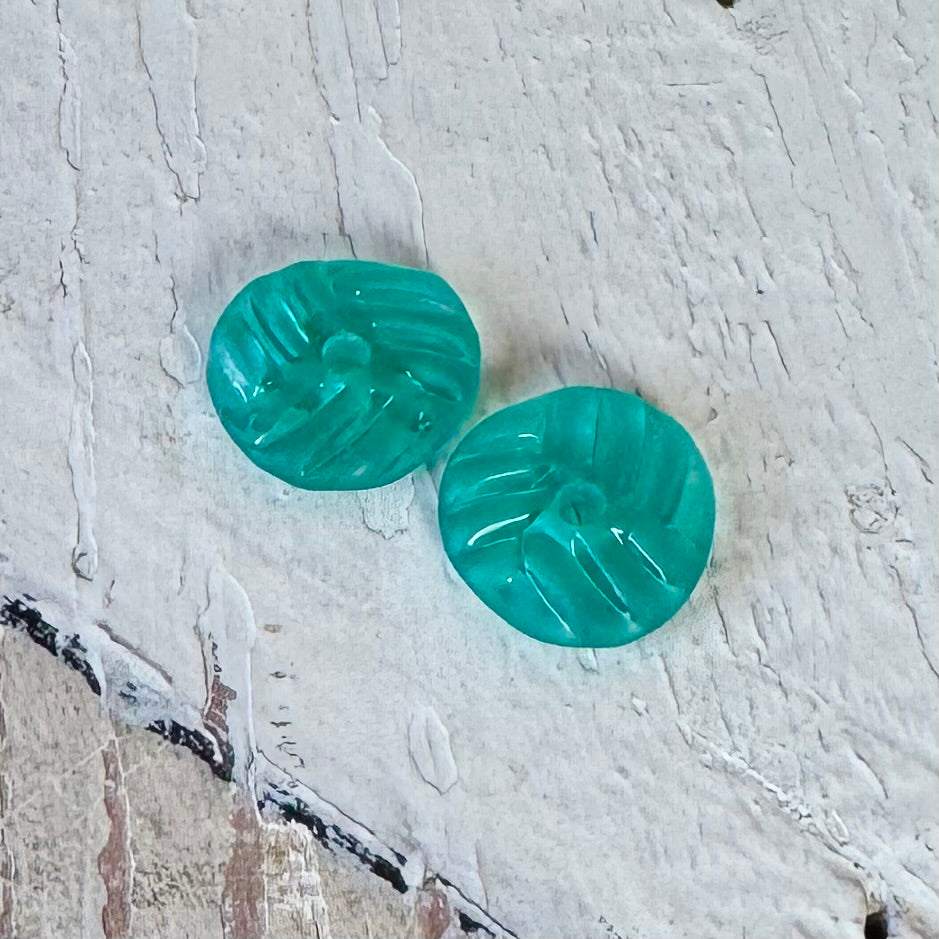MINI PUFFS - Matte Teal Pair