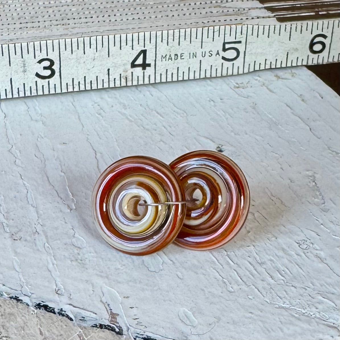 RONDELLES - Shiny Caramel Spirals