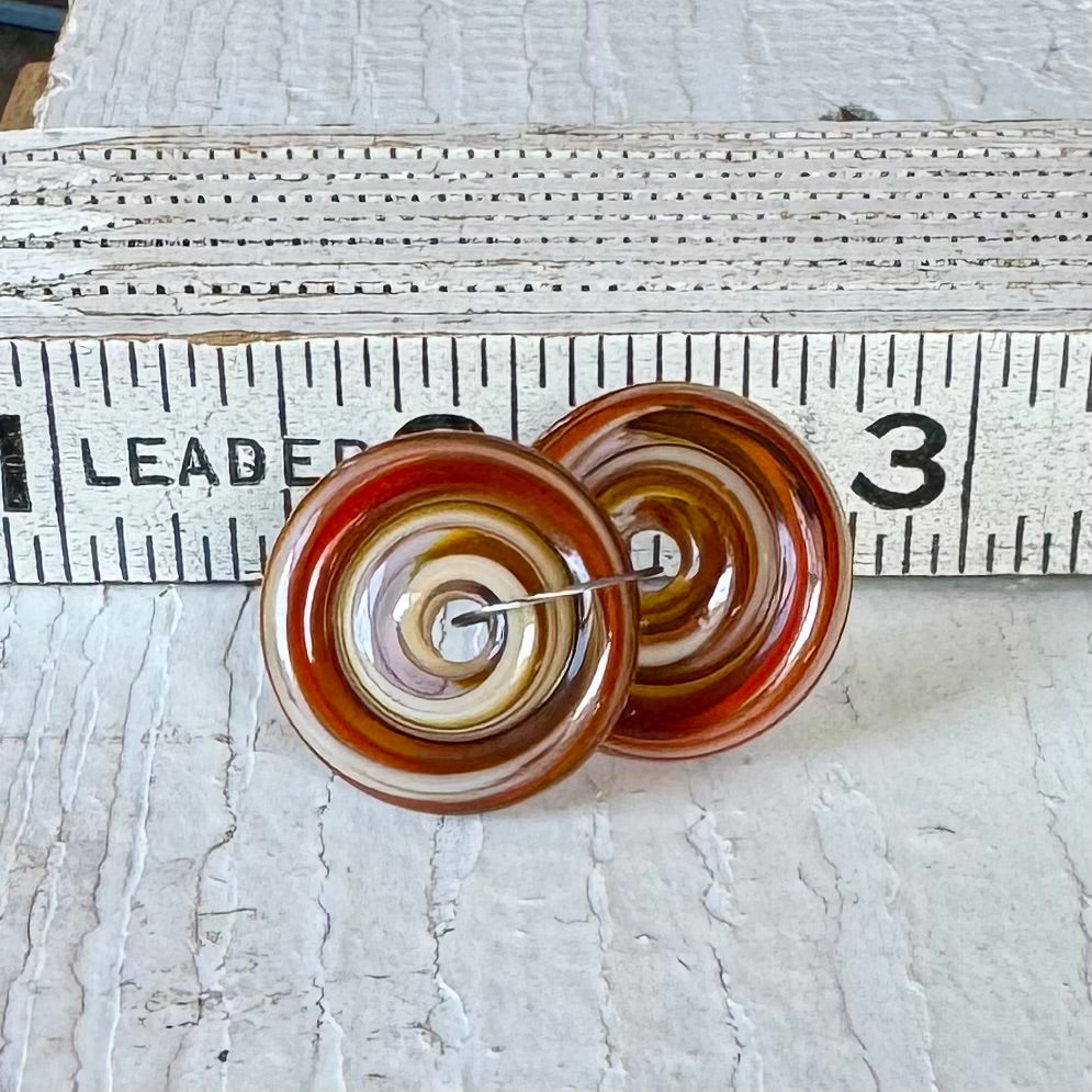 RONDELLES - Shiny Caramel Spirals