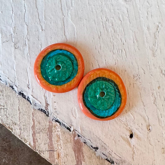 TEXTURED DISCS - Green, Electric Blue, Coral