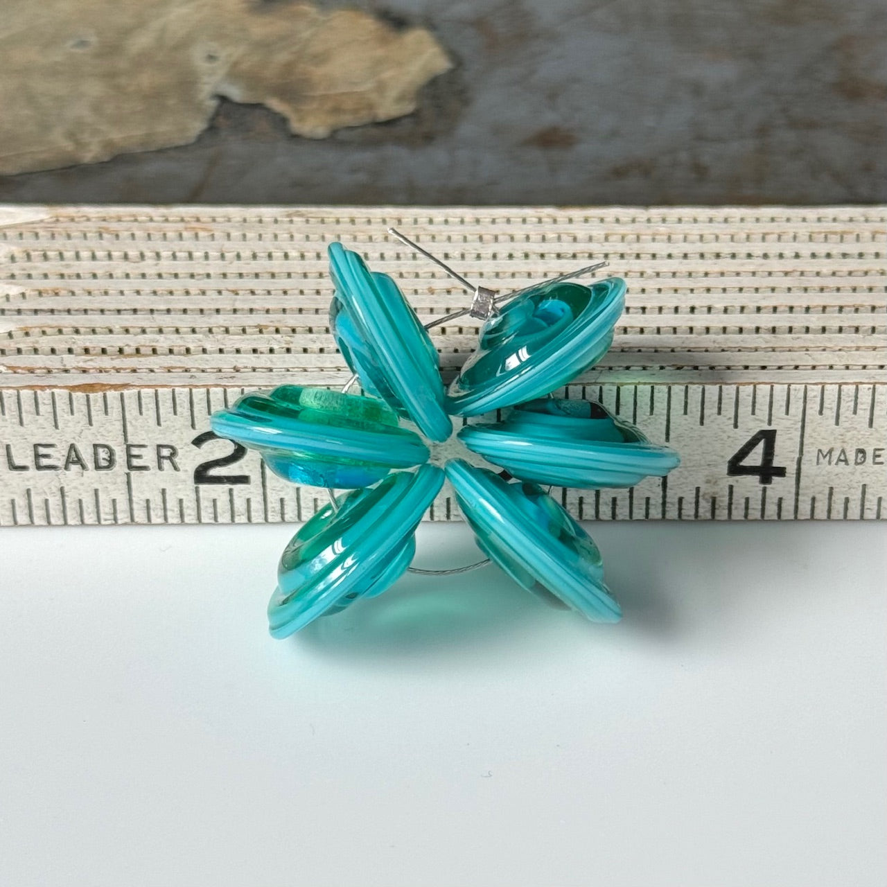 CHUNKY DISCS - Turquoise Spirals Larger