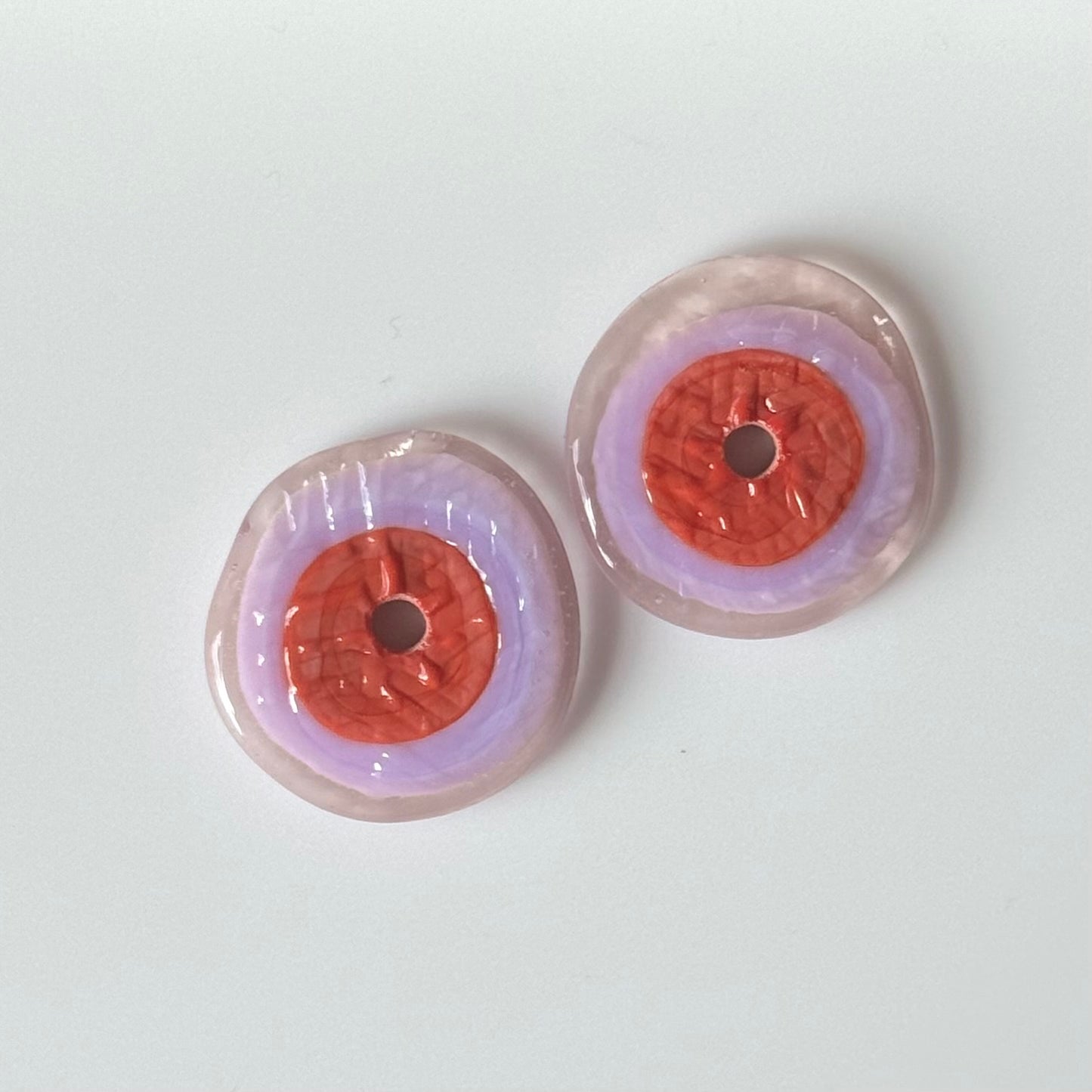 TEXTURED DISCS - Coral, Lavender, and Light Mauve