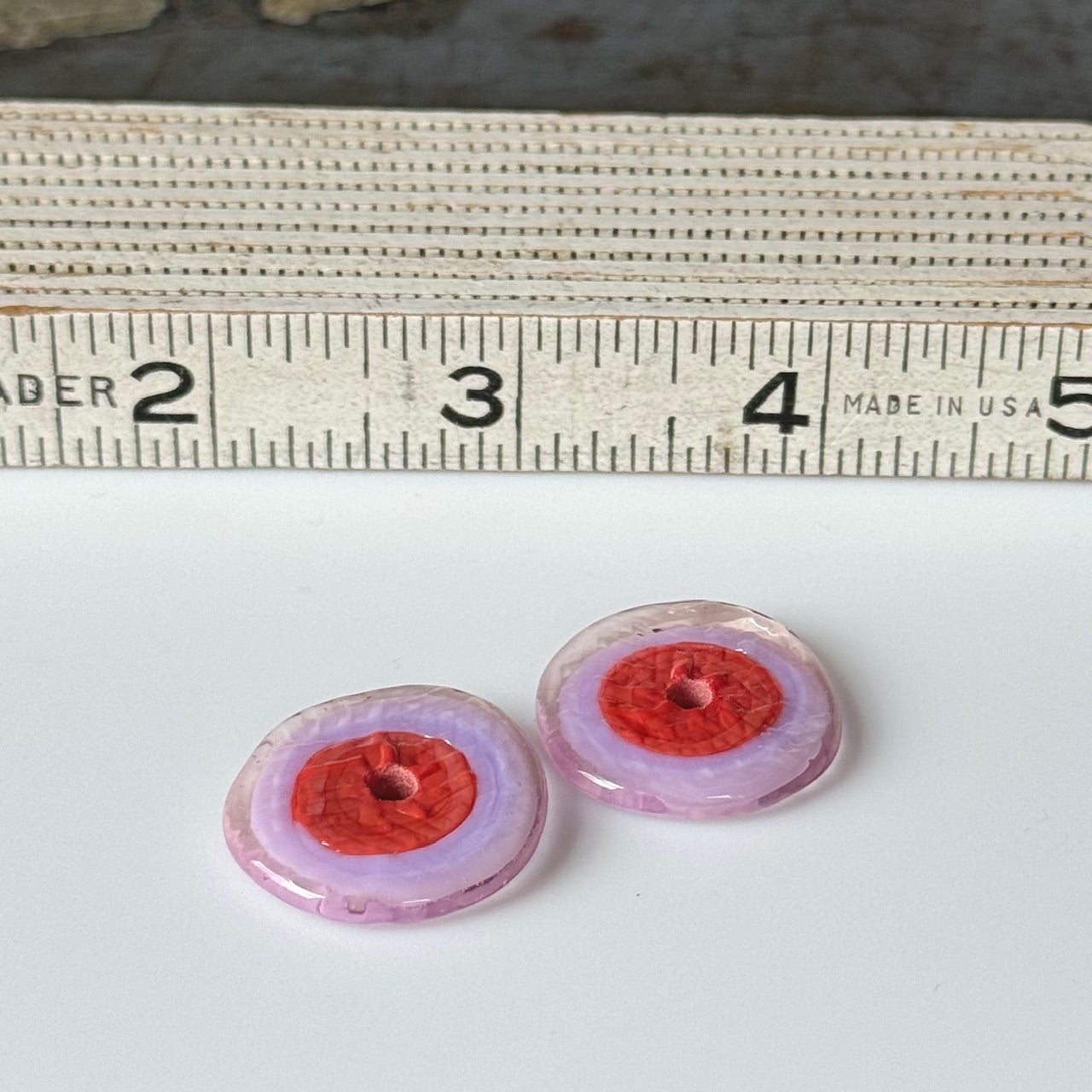 TEXTURED DISCS - Coral, Lavender, and Light Mauve