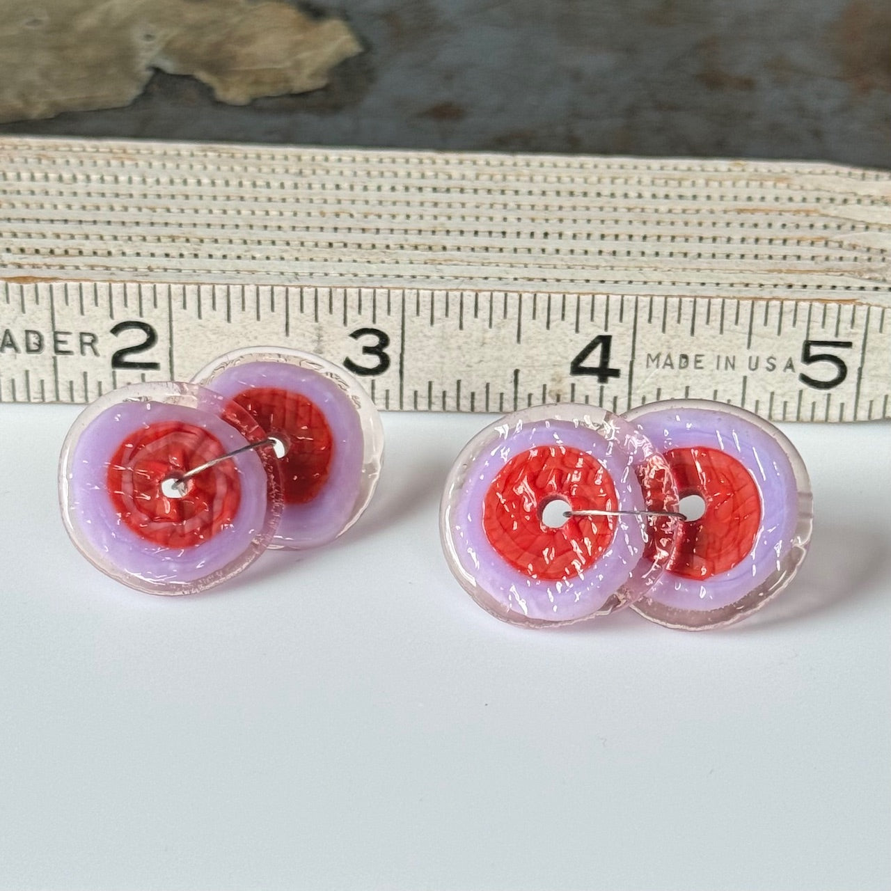 TEXTURED DISCS - Coral, Lavender, and Light Mauve