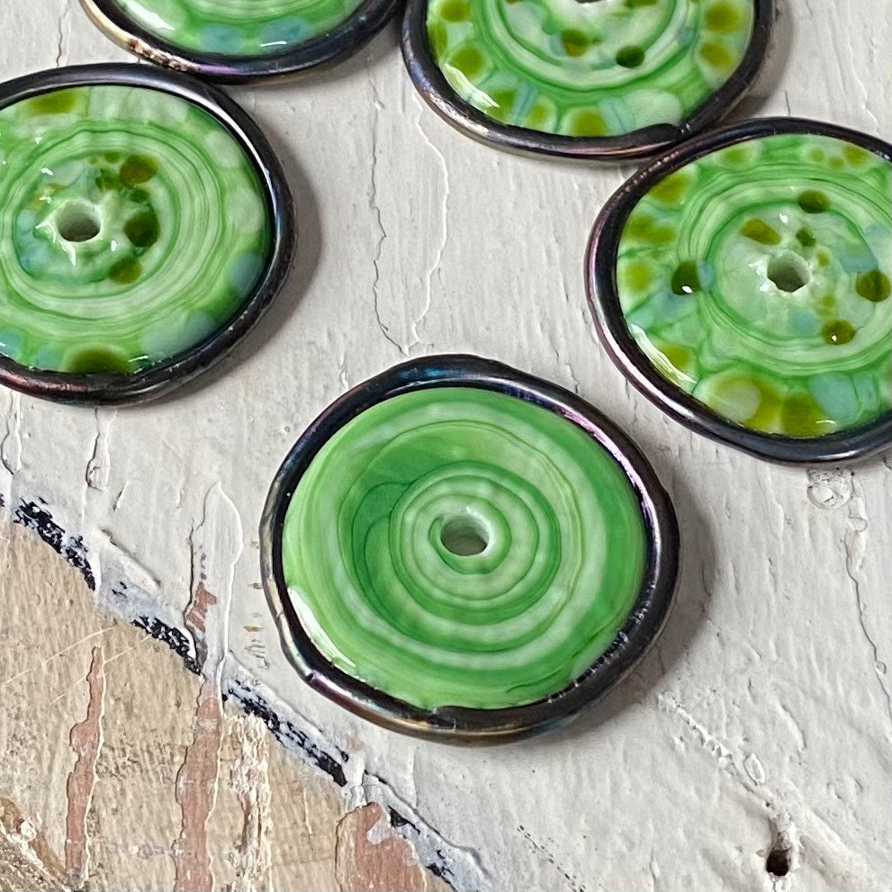 TEXTURED DISCS - Speckled Green