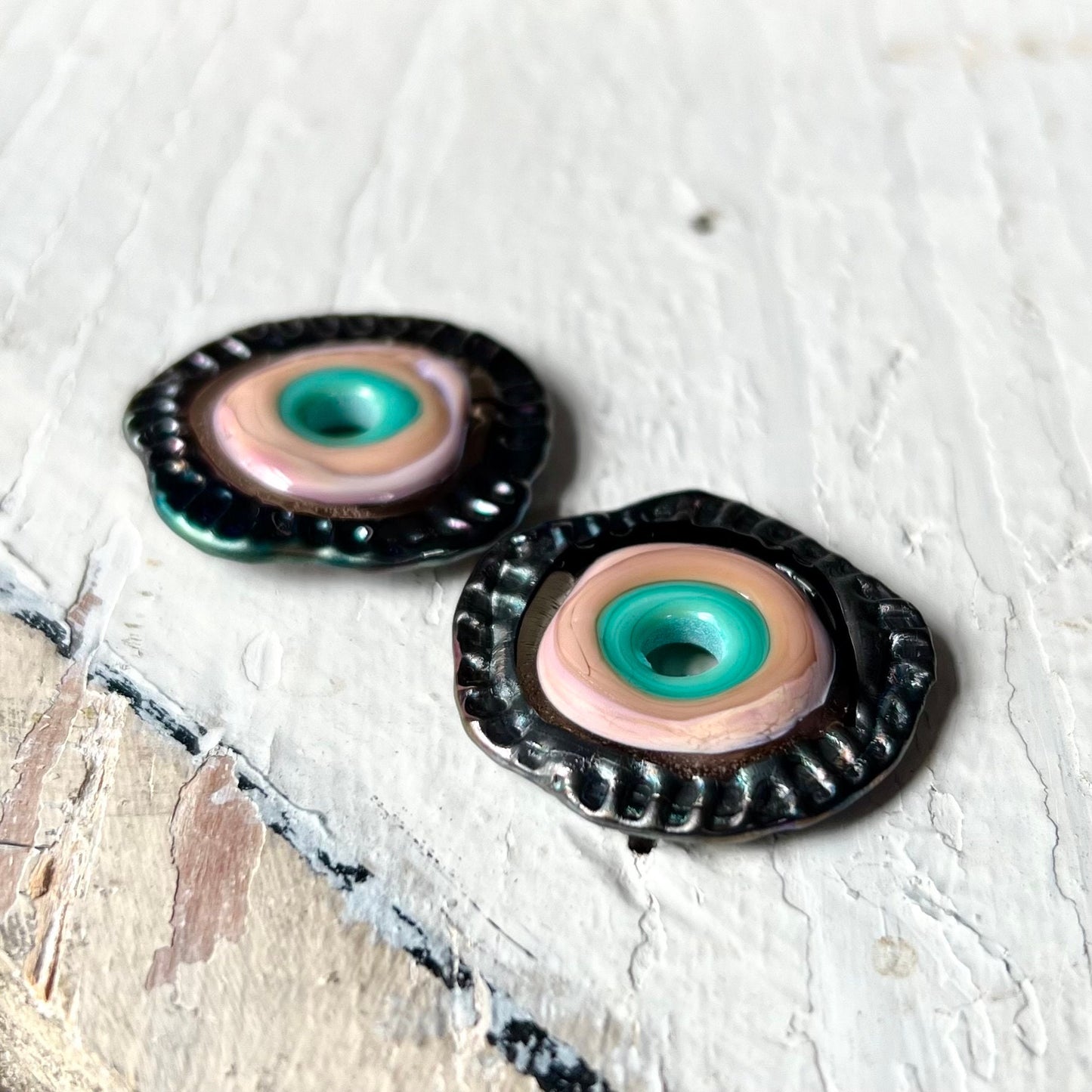 KALOOPS - Turquoise Lilac and Metallic Purple Pair