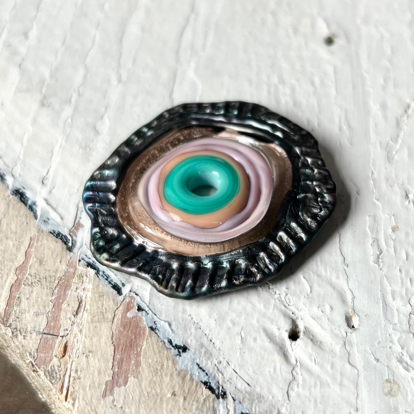 KALOOPS - Turquoise Lilac and Metallic Purple Focal