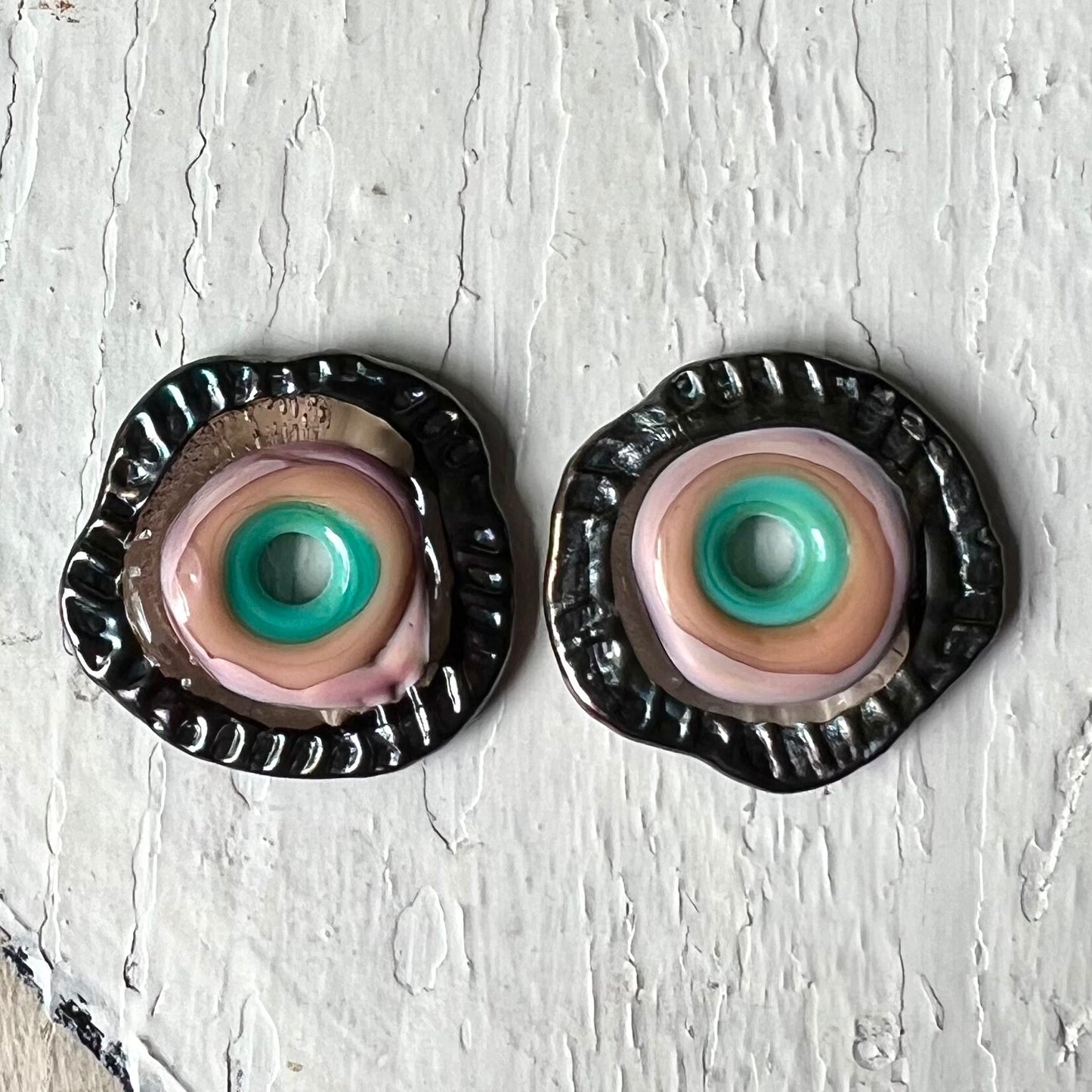 KALOOPS - Turquoise Lilac and Metallic Purple Pair