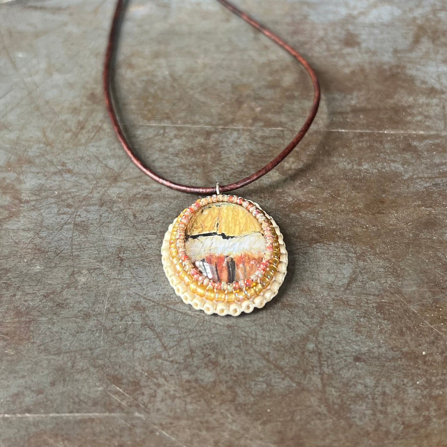 Bead Embroidered Solo - Abstract