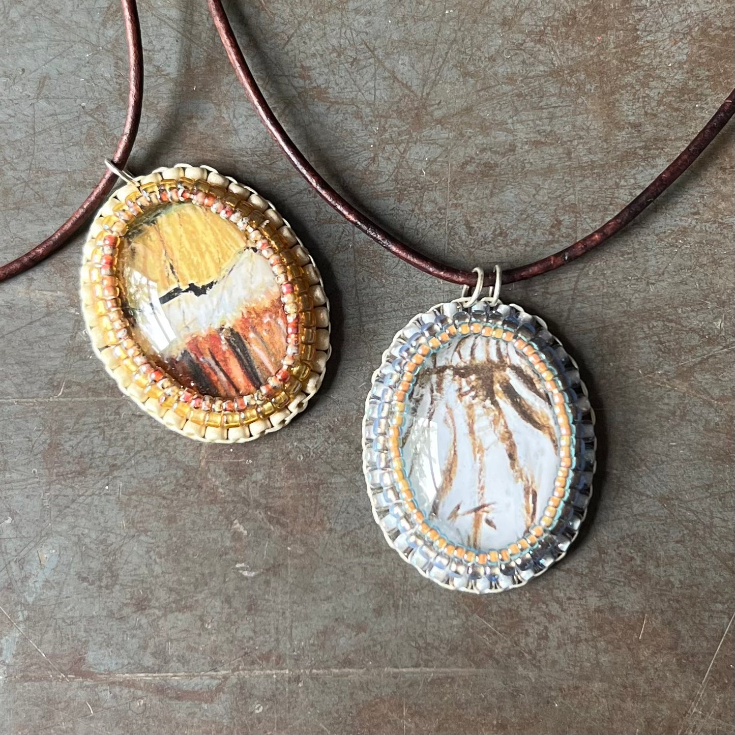 Bead Embroidered Solo - Abstract