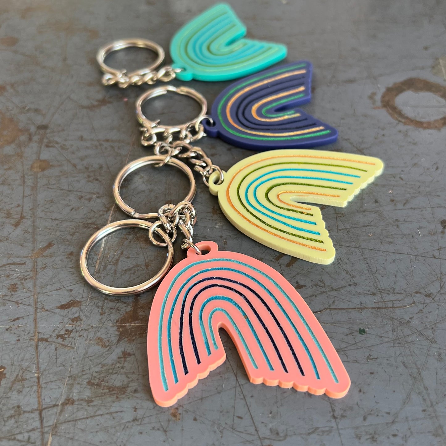 Acrylic Key Chains - Rainbow