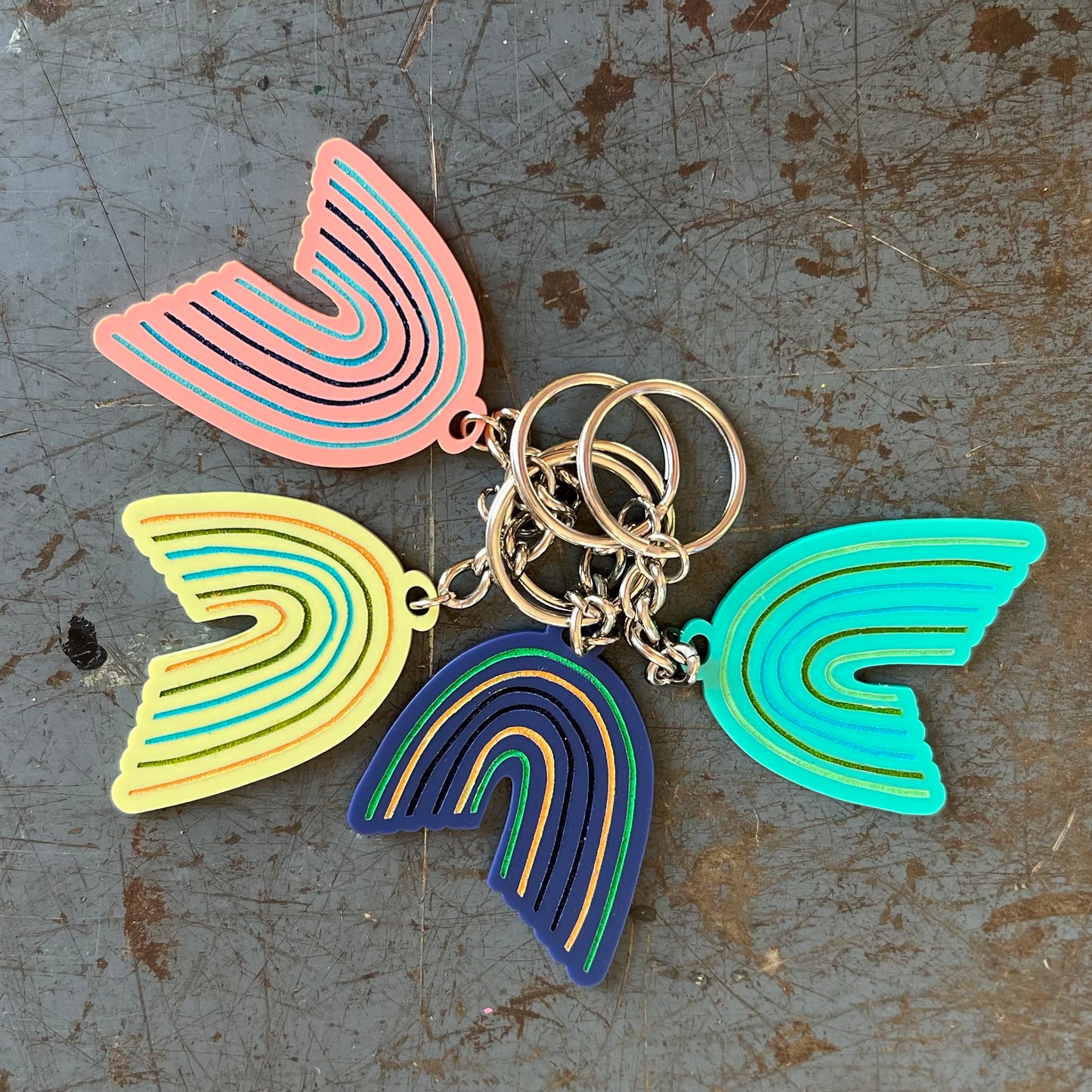 Acrylic Key Chains - Rainbow