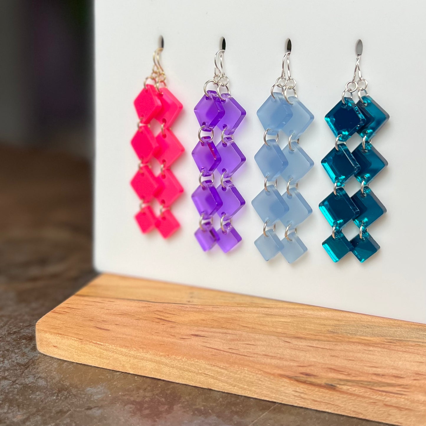 Long Diamond Earrings - New Colors!
