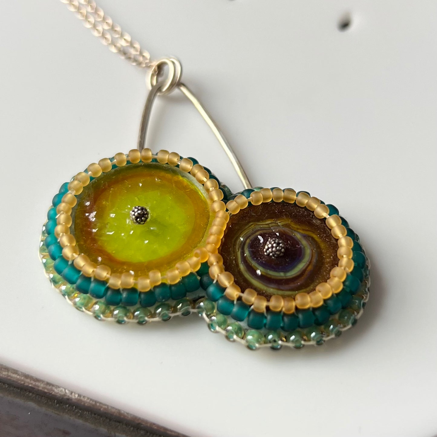 Bead Embroidered Solo - Earthy Duo