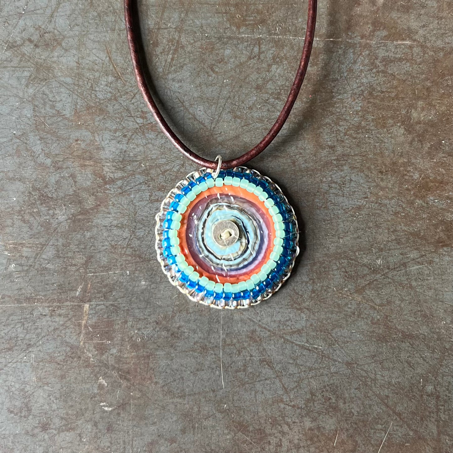 Bead Embroidered Solo - Blue