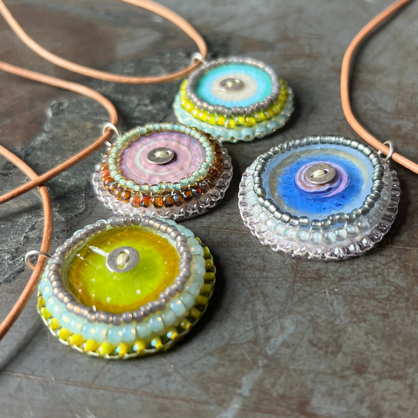Bead Embroidered Solo - Ocean Blue
