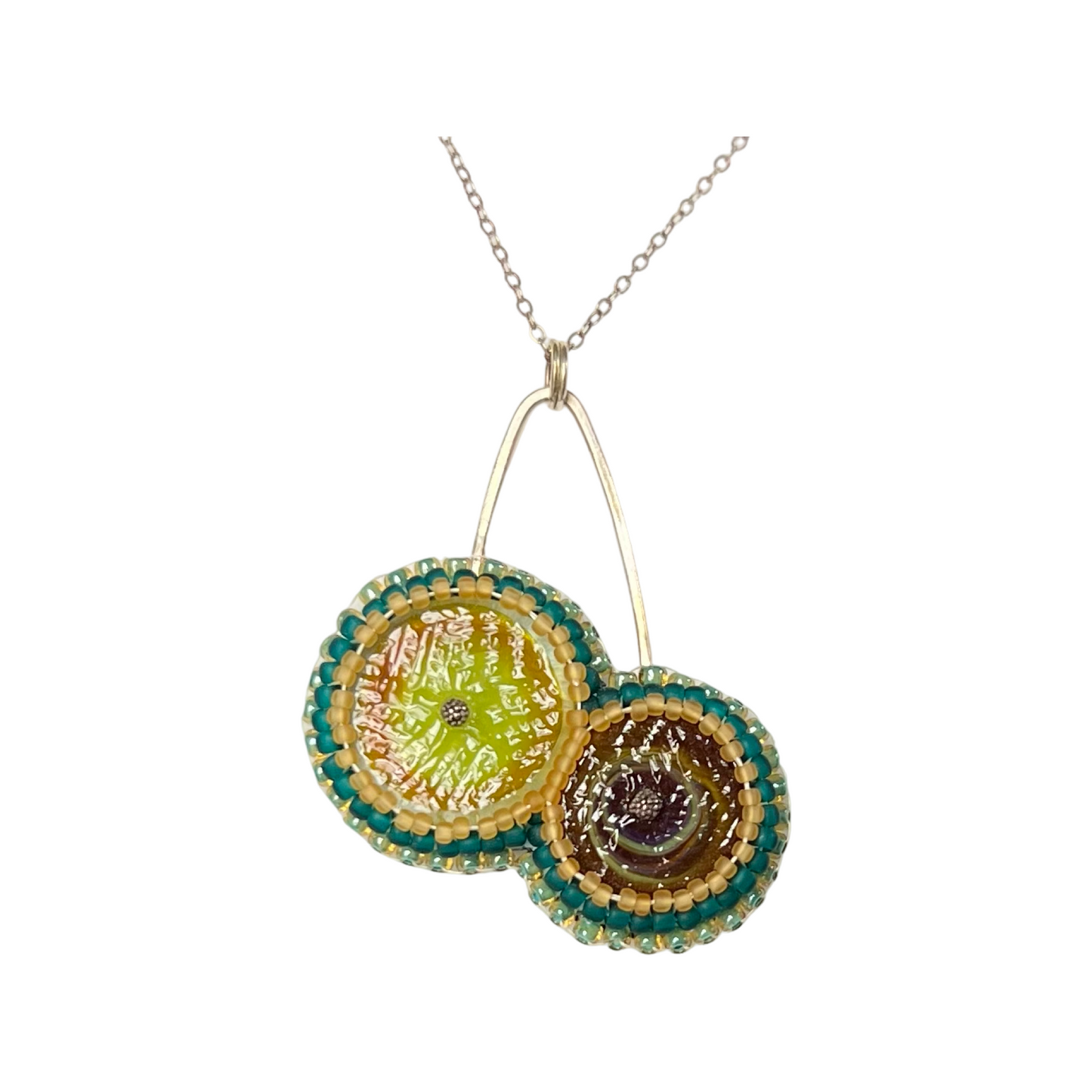 Bead Embroidered Solo - Earthy Duo
