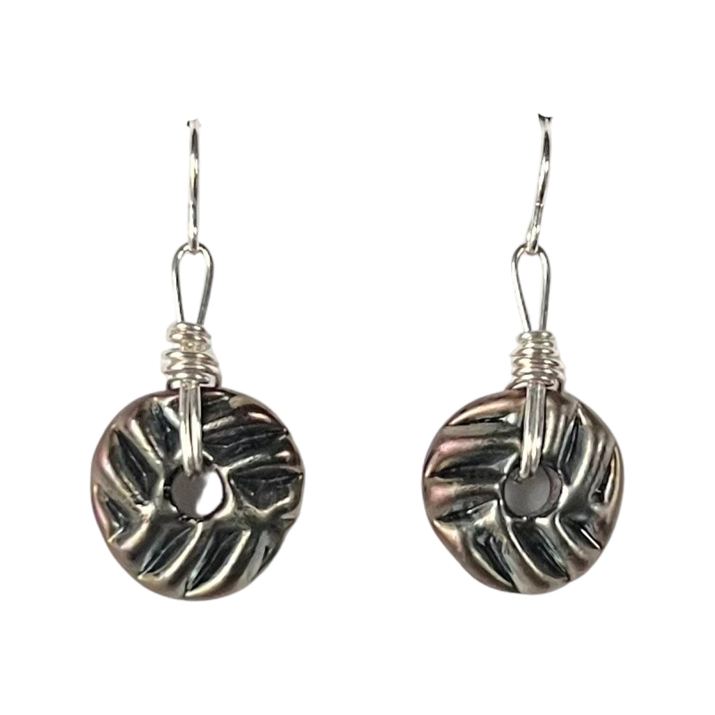 Art Glass Earrings - Mini Puffy Discs