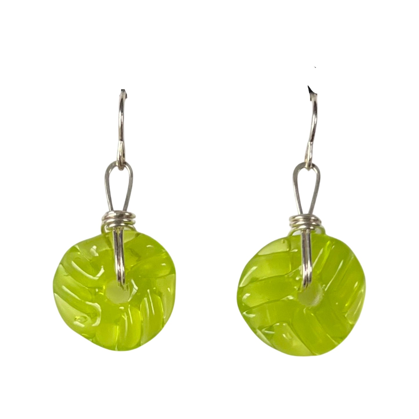 Art Glass Earrings - Mini Puffy Discs