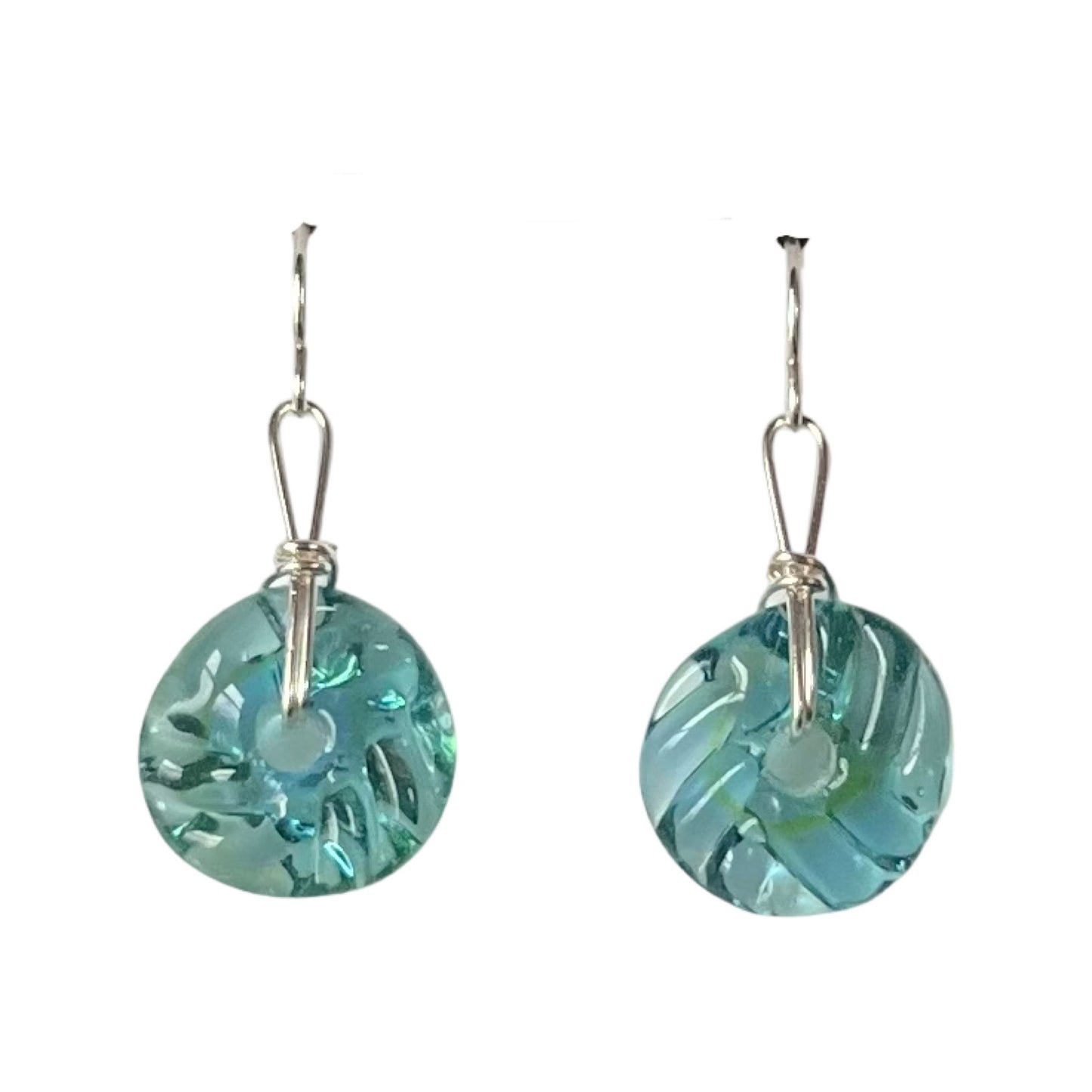 Art Glass Earrings - Mini Puffy Discs