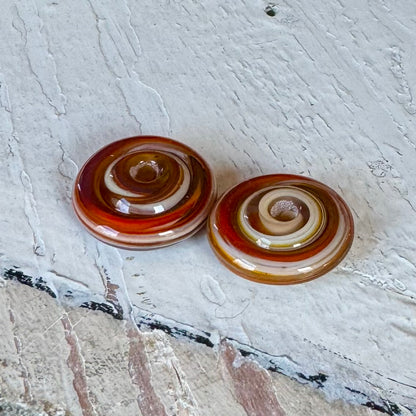 RONDELLES - Shiny Caramel Spirals