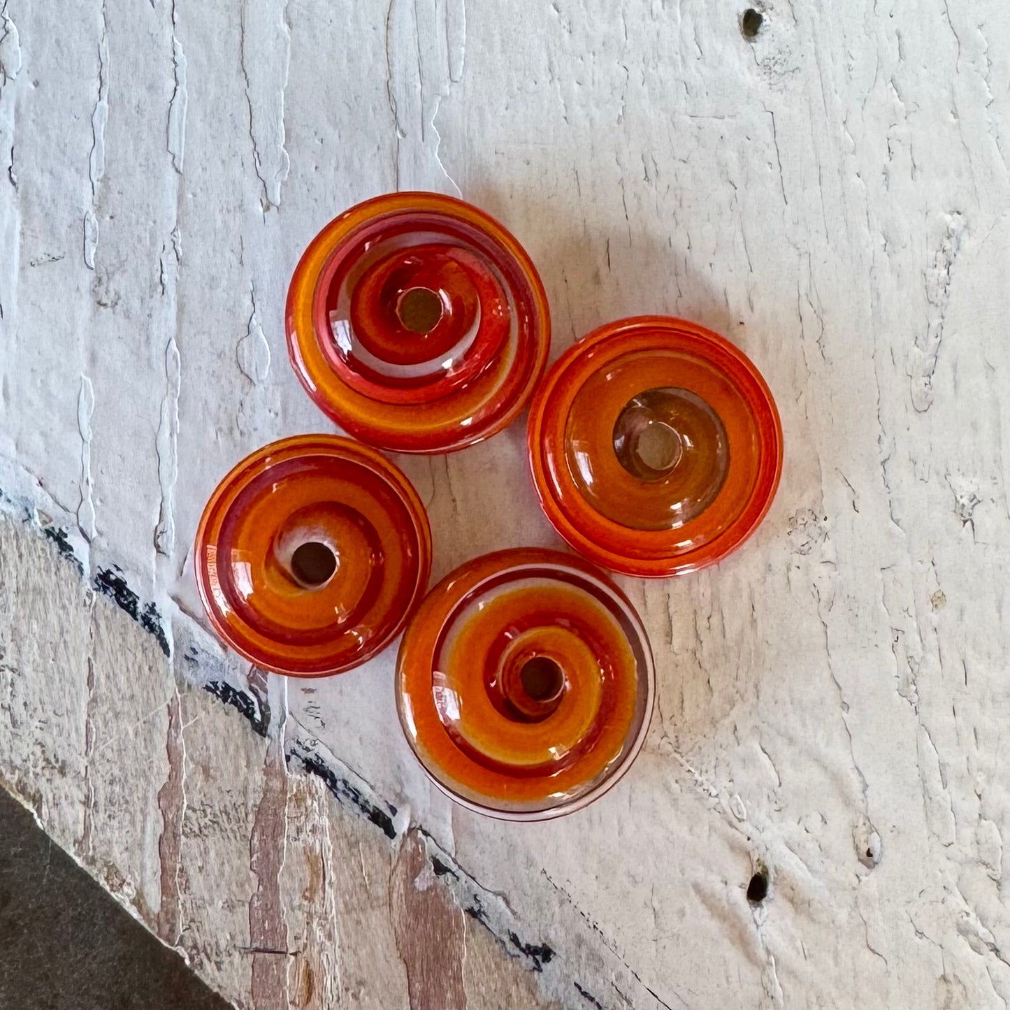 CHUNKY DISCS - Shiny Orange and Red