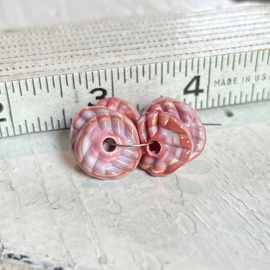 MICRO PUFFS - Streaky Coral Pink