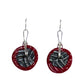 Art Glass Puffy Discs - Cherry Red