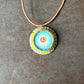 Bead Embroidered Solo - Aqua and Cream