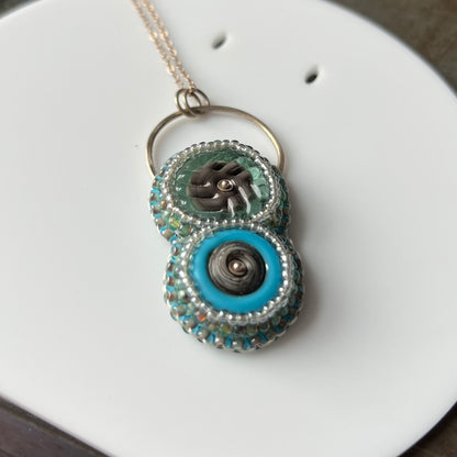 Bead Embroidered Solo - Blue Stack